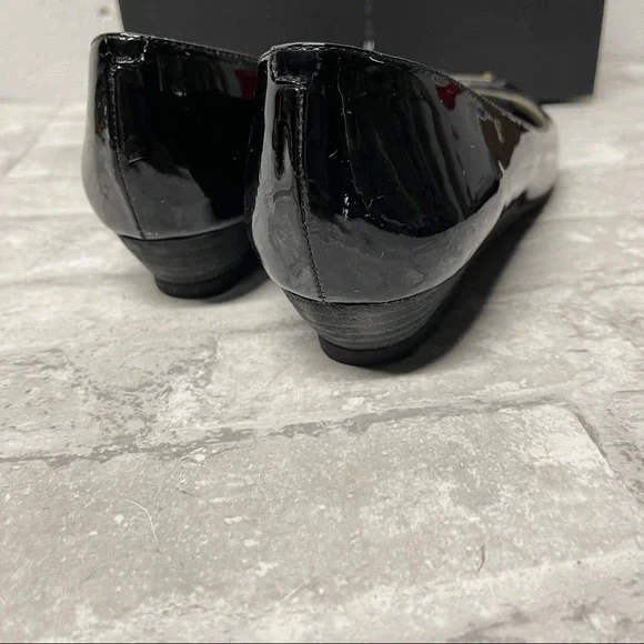 NWOT  Marc Jacobs black patent leather wedges 8 - Picture 7 of 10
